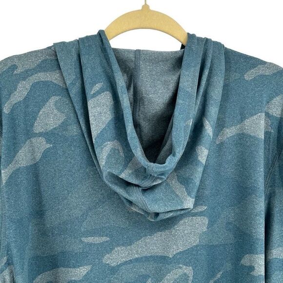 Spyder Camo Hoodie Pullover Long Sleeve Top Blue Large - Picture 6 of 9